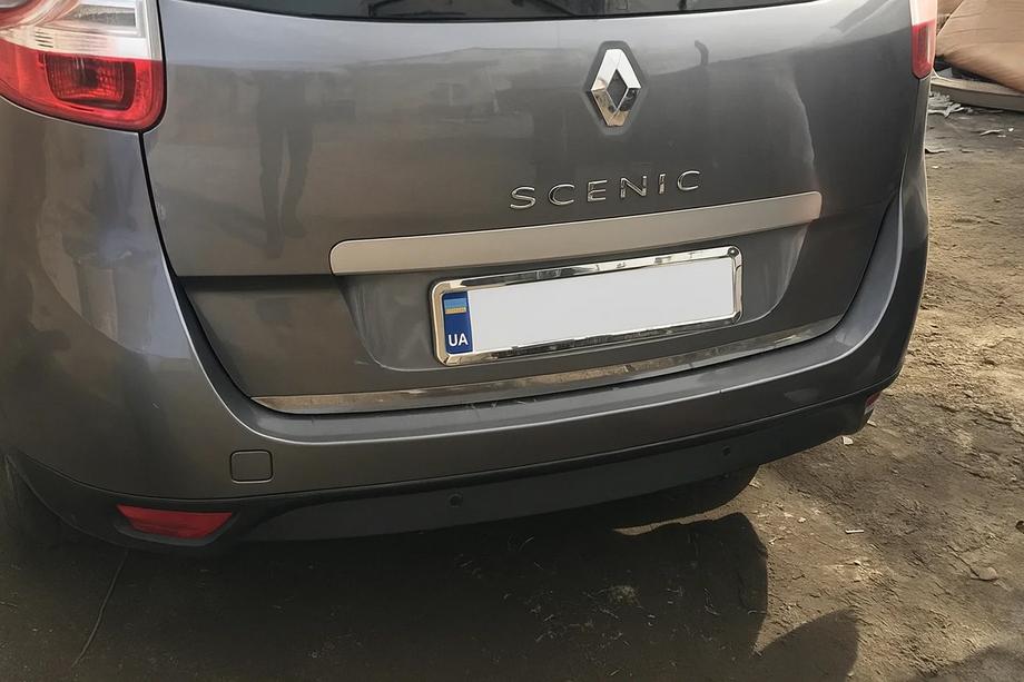 Renault Scenic/Grand 2009-2016 гг. Накладка на багажник (для Grand, нержавейка) Image