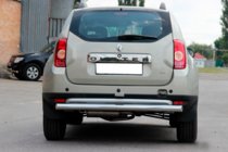 Dacia Duster 2008-2018 гг. Задняя дуга прямая (нержавейка) фото 5
