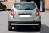 Dacia Duster 2008-2018 гг. Задняя дуга прямая (нержавейка) фото 3