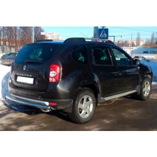 Задняя дуга прямая (нержавейка) Dacia Duster 2008-2018 гг. фото 2