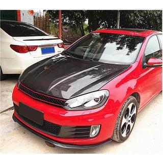 Передний лип-спойлер V1 на бампер (для GTI HB 2010-2013, Карбон) фото 3