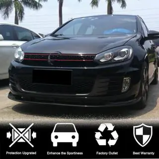 Передний Бампер Лип V2 для GTI HB 2010-2013 Карбон фото 2