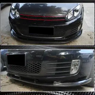 Передний Бампер Лип V2 для GTI HB 2010-2013 Карбон фото 4