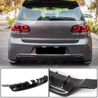 Volkswagen Golf 6 2008-2014 гг. Диффузор заднего бампера V1 для R/R20 HB 2010-2013 Карбон фото 1