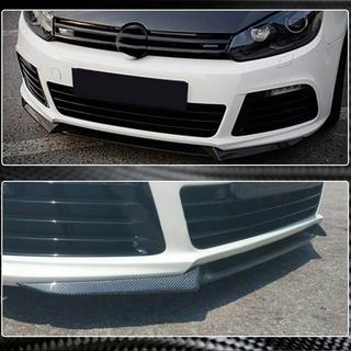 Накладка на передний бампер Lip V3 (для R HB 2010-2013, Карбон) Volkswagen Golf 6 2008-2014 гг. фото 3