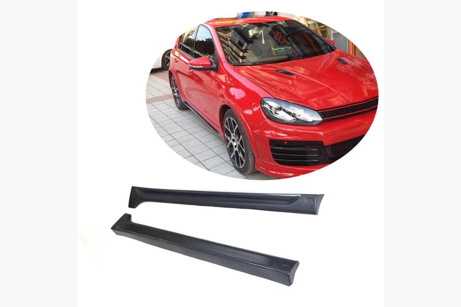 Volkswagen Golf 6 2008-2014 гг. Боковые пороги (для Base HB 2010-2013, Карбон) Image