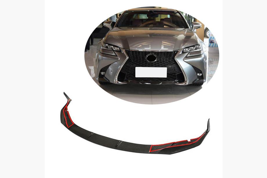 Lexus GS 2011-2020 гг. Накладка на передний бампер Lip (для GS F 2015-2020, Карбон) Image