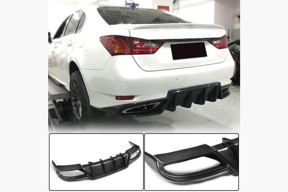 Lexus GS 2011-2020 гг. Диффузор заднего бампера (для F-Sport 2011-2015, Карбон) Image