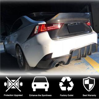 Диффузор заднего бампера V1 для Base/F-Sport 2013-2016, Карбон Lexus IS 2013- гг. фото 2