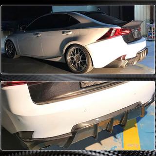 Диффузор заднего бампера V1 для Base/F-Sport 2013-2016, Карбон Lexus IS 2013- гг. фото 4