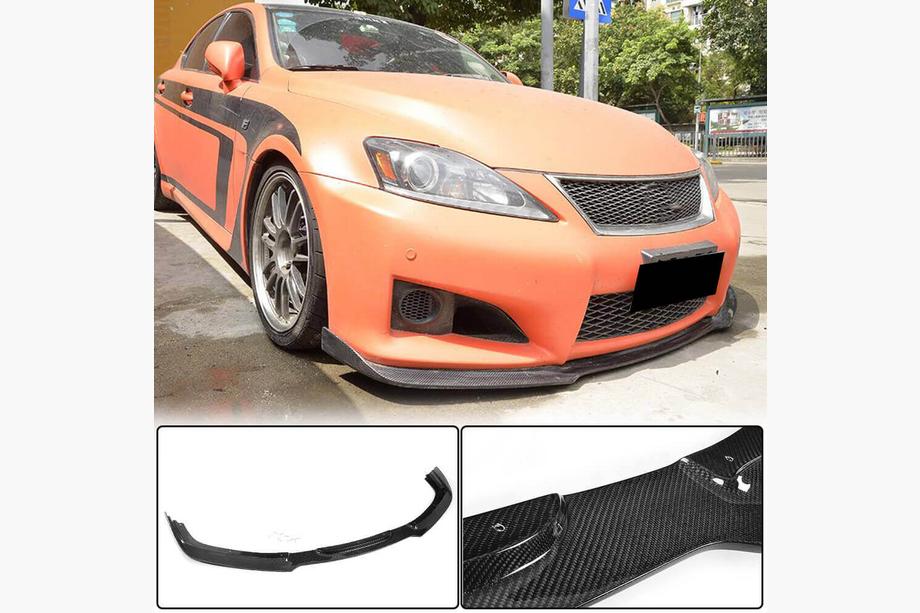 Lexus IS 2005-2013 гг. Накладка на передний бампер Lip (для F 2011-2013, Карбон) Image
