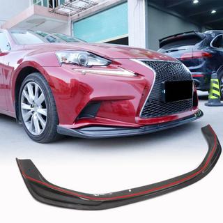 Накладка на передний бампер Lip (для F-Sport 2013-2016, Карбон) Lexus IS 2013- гг. фото 1