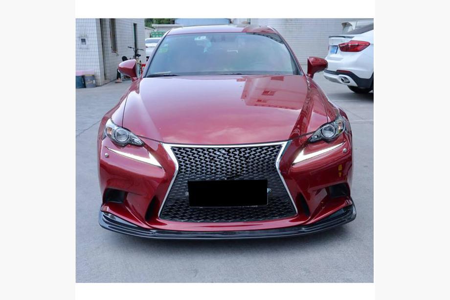 Lexus IS 2013- гг. Накладка на передний бампер Lip (для F-Sport 2013-2016, Карбон) Фото 2