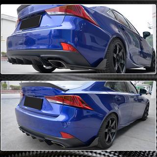 Накладка на задний бампер (для Base/F-Sport 2016-2020, Карбон) Lexus IS 2013- гг. фото 4