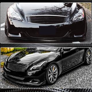 Накладка на передний бампер Lip (для G37 Coupe 2009-2013, Карбон) Infiniti G25/G35/37 (V36/CV36) 2006-2015 гг. фото 3