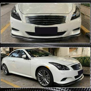 Накладка на передний бампер Lip (для G37 Coupe 2009-2013, Карбон) Infiniti G25/G35/37 (V36/CV36) 2006-2015 гг. фото 4