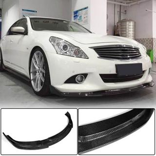 Накладка на передний бампер Lip (для G37 SD 2009-2013, Карбон) Infiniti G25/G35/37 (V36/CV36) 2006-2015 гг. фото 1