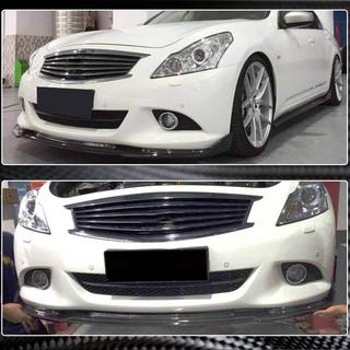 Накладка на передний бампер Lip (для G37 SD 2009-2013, Карбон) Infiniti G25/G35/37 (V36/CV36) 2006-2015 гг. фото 3