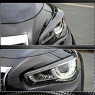 Infiniti Q50/Q60 2013-2024 гг. Реснички на фары (для Q50 2014-2017, Карбон) фото 4