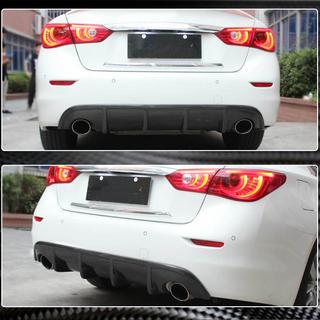Диффузор заднего бампера V1 для Q50 Base/Sport 2014-2017, Карбон Infiniti Q50/Q60 2013-2024 гг. фото 3