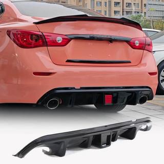 Диффузор заднего бампера V2 для Q50 Base/Sport 2014-2017 Карбон Infiniti Q50/Q60 2013-2024 гг. фото 1