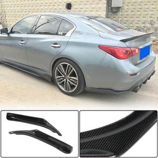 Накладки на задний бампер из карбона для Q50 Base/Sport 2014-2017 Infiniti Q50/Q60 2013-2024 гг. фото 1