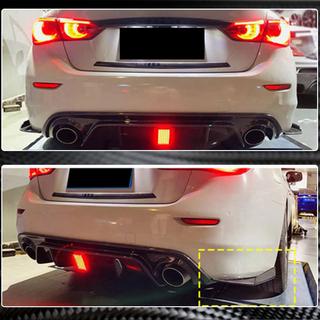 Накладки на задний бампер из карбона для Q50 Base/Sport 2014-2017 Infiniti Q50/Q60 2013-2024 гг. фото 3