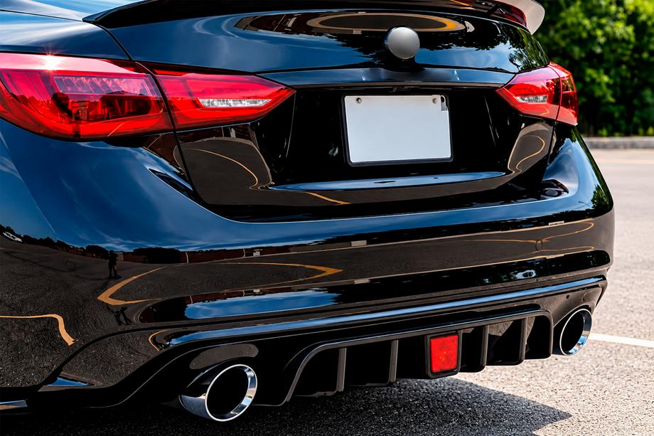 Infiniti Q50/Q60 2013-2024 гг. Диффузор заднего бампера V1 (для Q50 Base/Sport 2018-2023) Image