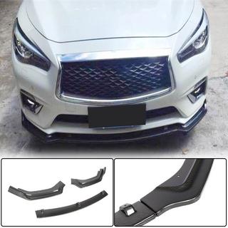 Передний лип-спойлер V2 для Q50 Base 2018-2023, Карбон Infiniti Q50/Q60 2013-2024 гг. фото 1