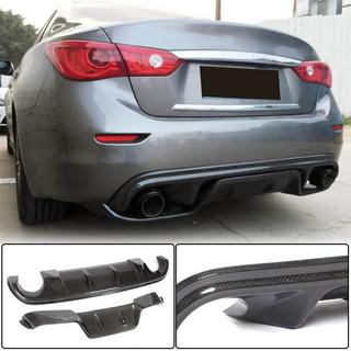Диффузор заднего бампера V3 для Q50 Base/Sport 2014-2017, Карбон Infiniti Q50/Q60 2013-2024 гг. фото 1