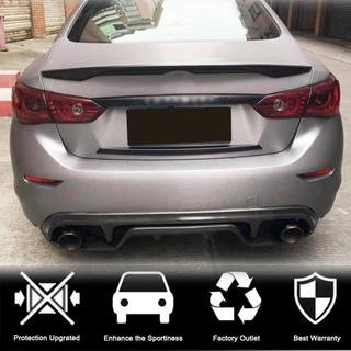 Диффузор заднего бампера V3 для Q50 Base/Sport 2014-2017, Карбон Infiniti Q50/Q60 2013-2024 гг. фото 2