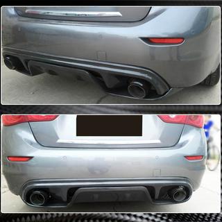 Диффузор заднего бампера V3 для Q50 Base/Sport 2014-2017, Карбон Infiniti Q50/Q60 2013-2024 гг. фото 3