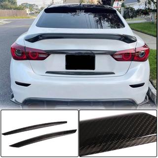 Накладка на крышку багажника (для Q50 Base/Sport 2014-2017, Карбон) Infiniti Q50/Q60 2013-2024 гг. фото 1