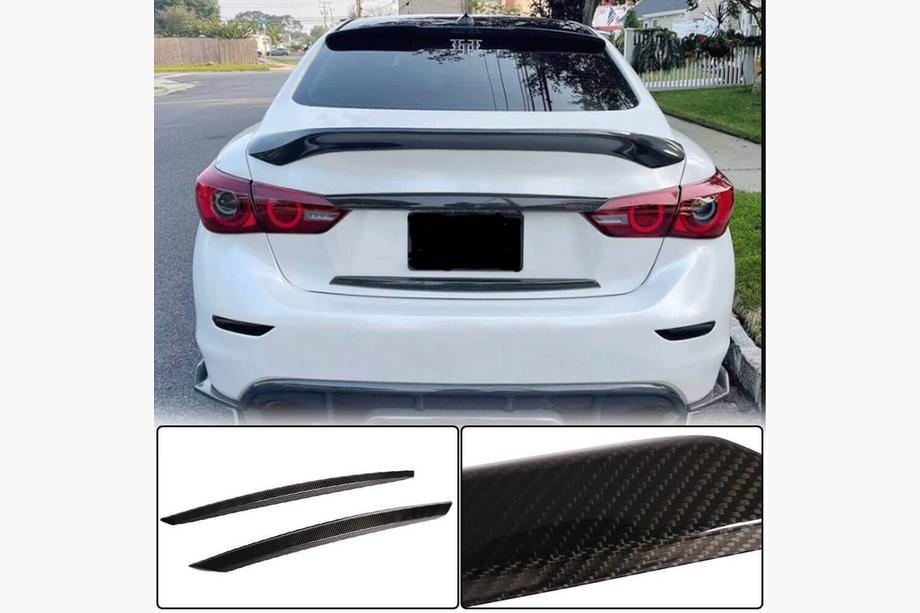 Infiniti Q50/Q60 2013-2024 гг. Накладка на крышку багажника (для Q50 Base/Sport 2014-2017, Карбон) Фото 1
