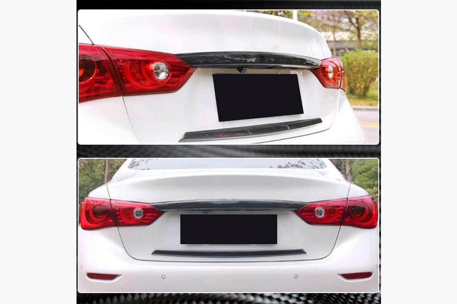 Infiniti Q50/Q60 2013-2024 гг. Накладка на крышку багажника (для Q50 Base/Sport 2014-2017, Карбон) Фото 4
