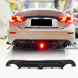 Диффузор заднего бампера V4 (для Q50 Base/Sport 2014-2017, Карбон) Infiniti Q50/Q60 2013-2024 гг. фото 1