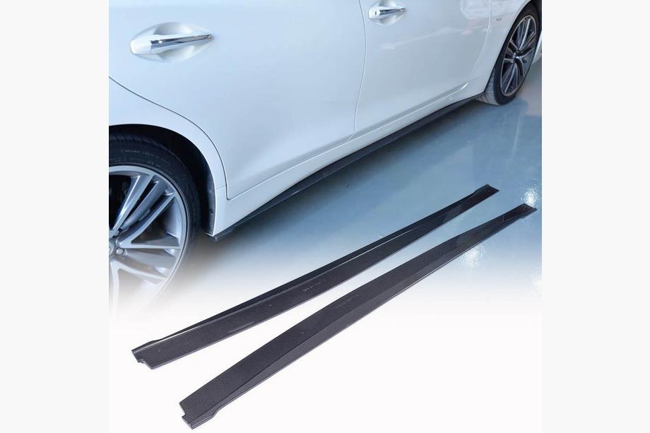 Infiniti Q50/Q60 2013-2024 гг. Боковые Пороги V2 (для Q50, Карбон) Image