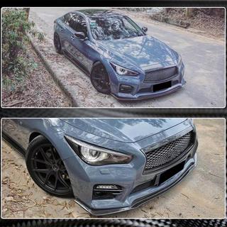 Передний Лип-спойлер V1 для Q50 Sport 2014-2017 Карбон Infiniti Q50/Q60 2013-2024 гг. фото 4