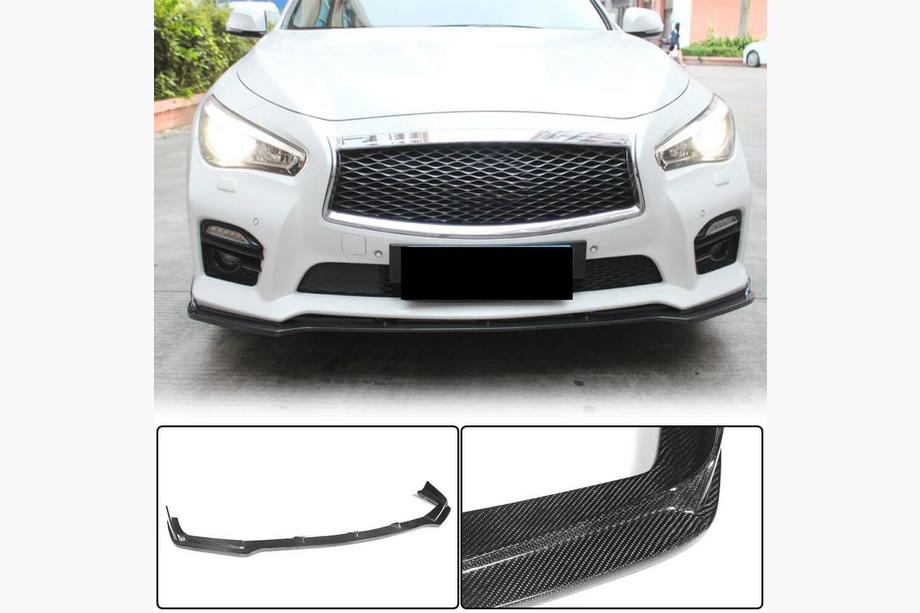 Infiniti Q50/Q60 2013-2024 гг. Передний бампер Лип V2 для Q50 Sport 2014-2017 Карбон Фото 1