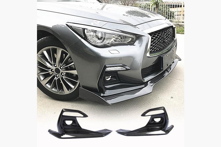 Infiniti Q50/Q60 2013-2024 гг. Карбоновые накладки на противотуманные фары (для Q50 Sport 2018-2022) Image
