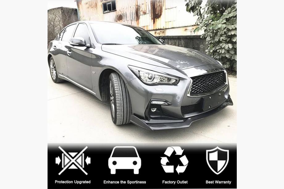 Infiniti Q50/Q60 2013-2024 гг. Передний Бампер Лип V2 для Q50 Sport 2018-2022 Карбон Фото 3