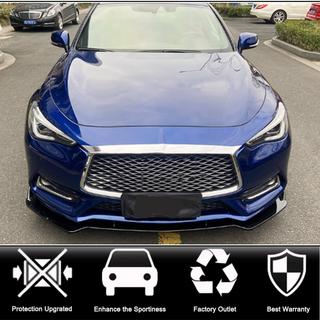 Передний Бампер Лип V2 для Q60 2016-2022 Карбон Infiniti Q50/Q60 2013-2024 гг. фото 2