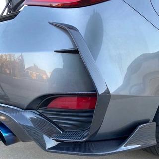 Накладки на задний бампер (для Q60 2016-2022, Карбон) Infiniti Q50/Q60 2013-2024 гг. фото 4