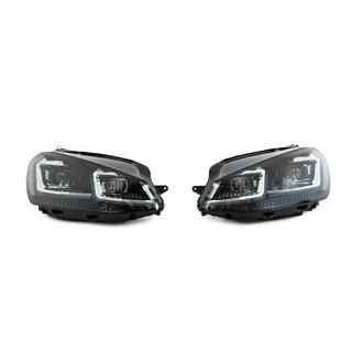 Передние фары с модулями Silver FullLed Style (2012-2017, комплект 2 шт.) Volkswagen Golf 7/E-Golf 2012-2020 гг. фото 2