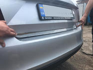 Skoda Rapid 2012-2019 гг. Накладка на багажник нержавейка OmsaLine - Итальянская Нержавейка фото 1