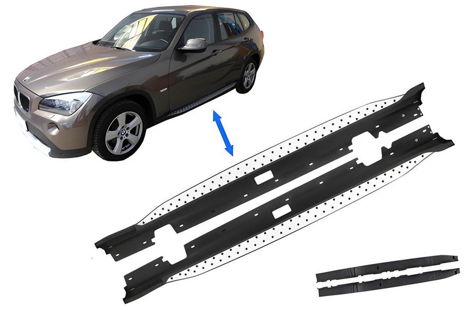 BMW X1 E84 2009-2015 гг. Оригинальные боковые пороги (2 шт., алюминий) Image