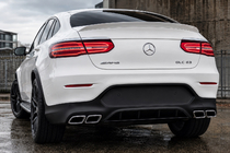 Mercedes GLC coupe C253 2016-2023 гг. Задний диффузор с насадками Серебристый (Дизайн AMG63) фото 2
