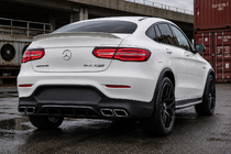 Mercedes GLC coupe C253 2016-2023 гг. Задний диффузор с насадками Серебристый (Дизайн AMG63) фото 3