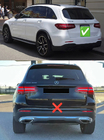 Mercedes GLC X253 2015-2022 гг. Задний диффузор с насадками Серебристый (Дизайн AMG63) фото 7