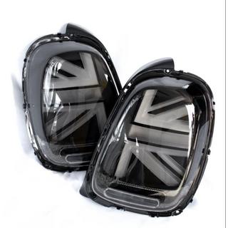 Задние LED фонари в стиле Union Jack Black (2 шт) Mini Cooper F55/56/57 2014-2023 гг. фото 2